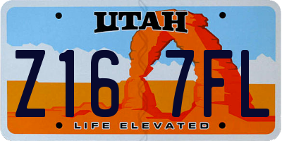 UT license plate Z167FL