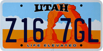 UT license plate Z167GL