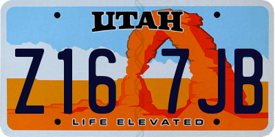 UT license plate Z167JB