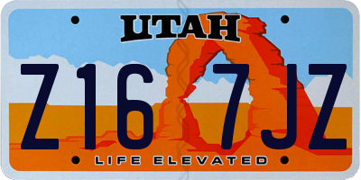 UT license plate Z167JZ