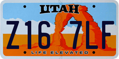 UT license plate Z167LF