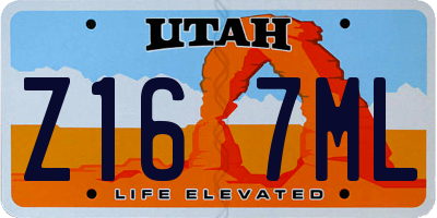 UT license plate Z167ML