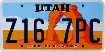 UT license plate Z167PC