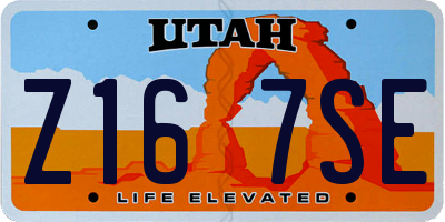 UT license plate Z167SE