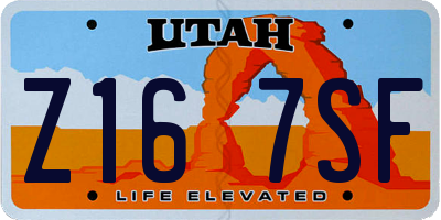 UT license plate Z167SF