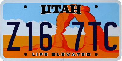 UT license plate Z167TC
