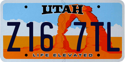 UT license plate Z167TL