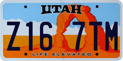 UT license plate Z167TM