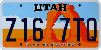 UT license plate Z167TQ