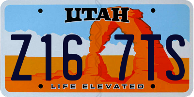 UT license plate Z167TS