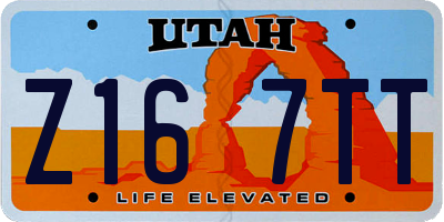 UT license plate Z167TT