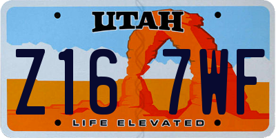 UT license plate Z167WF