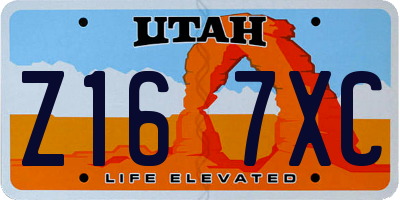 UT license plate Z167XC