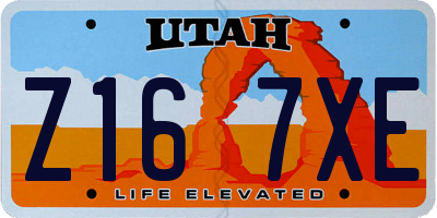UT license plate Z167XE
