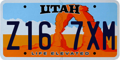 UT license plate Z167XM