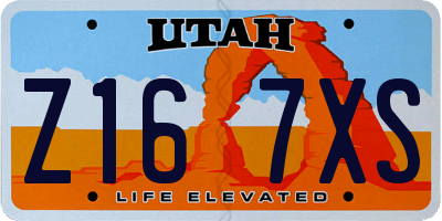 UT license plate Z167XS