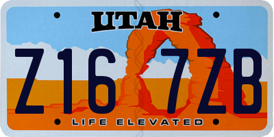 UT license plate Z167ZB