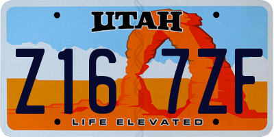 UT license plate Z167ZF