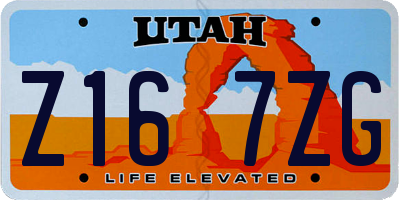 UT license plate Z167ZG