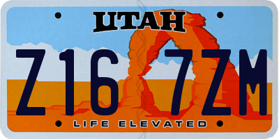 UT license plate Z167ZM
