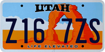UT license plate Z167ZS