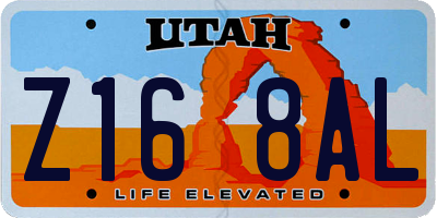 UT license plate Z168AL