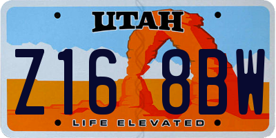 UT license plate Z168BW