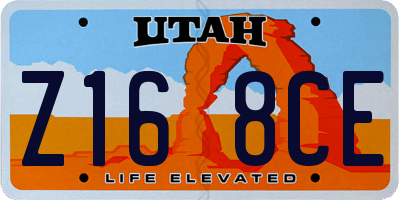 UT license plate Z168CE