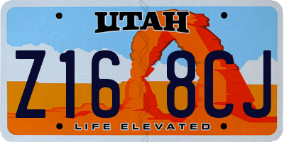 UT license plate Z168CJ