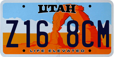 UT license plate Z168CM