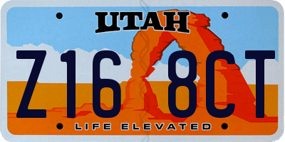 UT license plate Z168CT