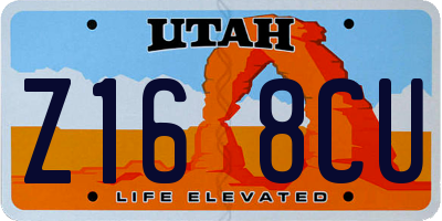 UT license plate Z168CU