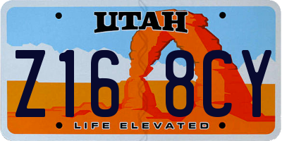 UT license plate Z168CY