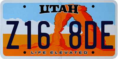 UT license plate Z168DE