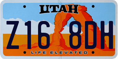 UT license plate Z168DH