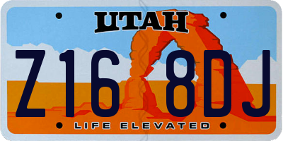 UT license plate Z168DJ
