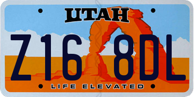 UT license plate Z168DL