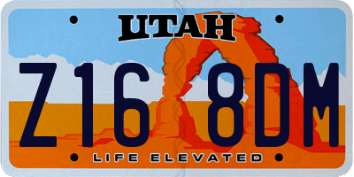UT license plate Z168DM