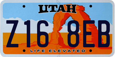 UT license plate Z168EB