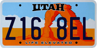 UT license plate Z168EL