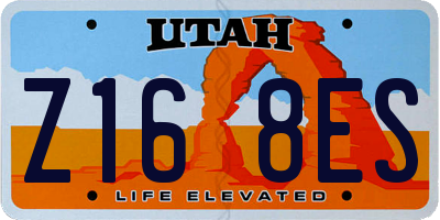 UT license plate Z168ES