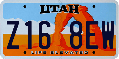 UT license plate Z168EW