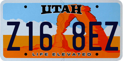 UT license plate Z168EZ