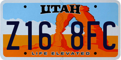 UT license plate Z168FC