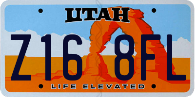 UT license plate Z168FL