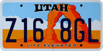 UT license plate Z168GL