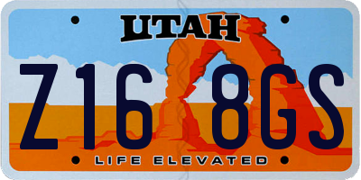 UT license plate Z168GS