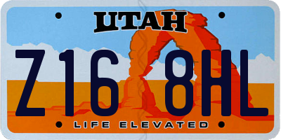 UT license plate Z168HL