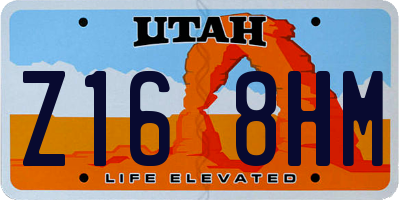 UT license plate Z168HM
