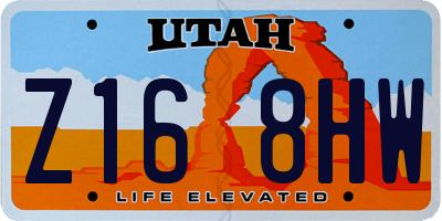 UT license plate Z168HW